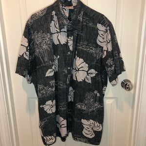 Hawaiian Print Dress Shirt XXL